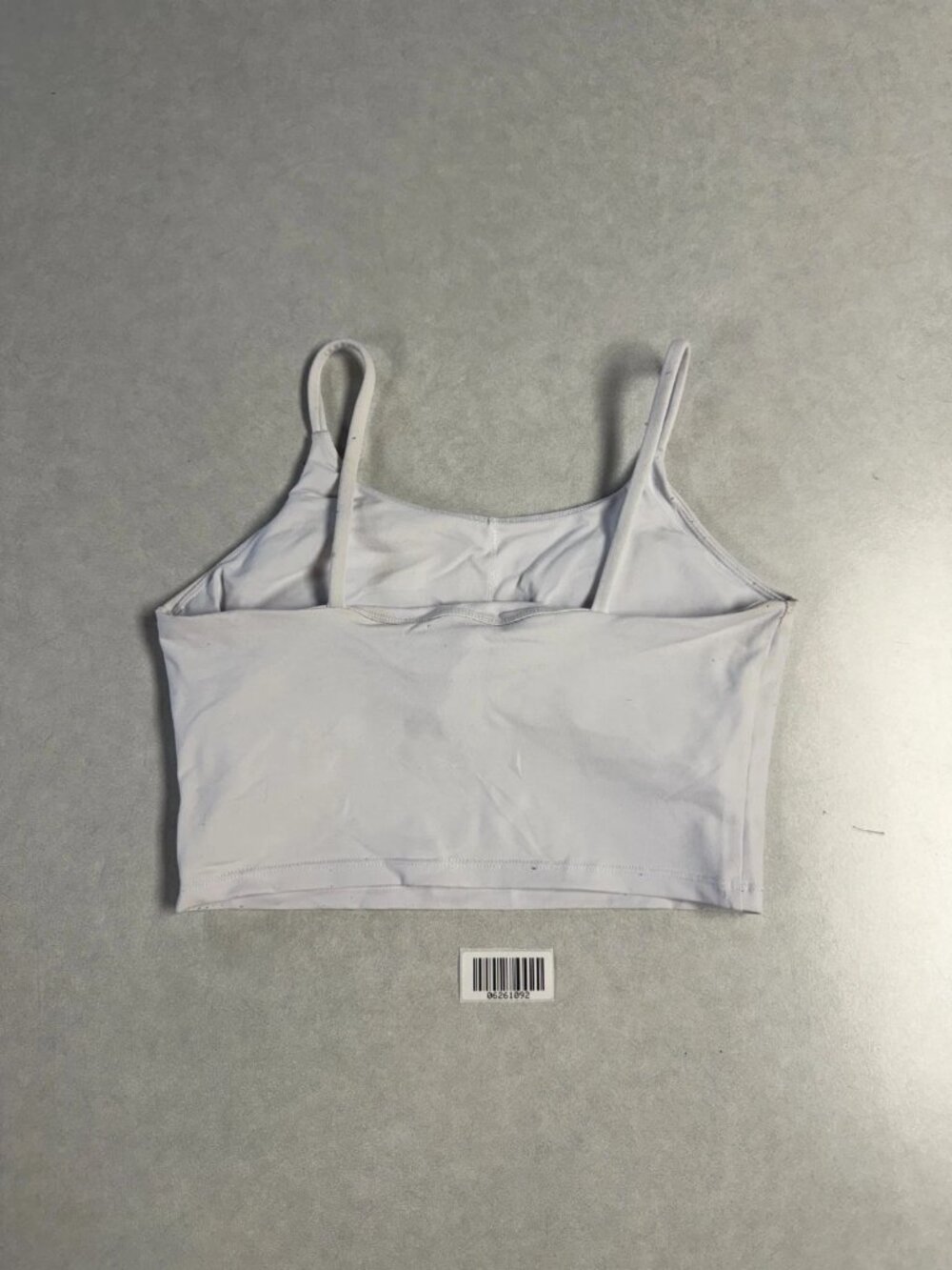 WORN Lemedy Womens Spaghetti Straps Padded White Sports Bra Top Size L - Picture 4 of 5